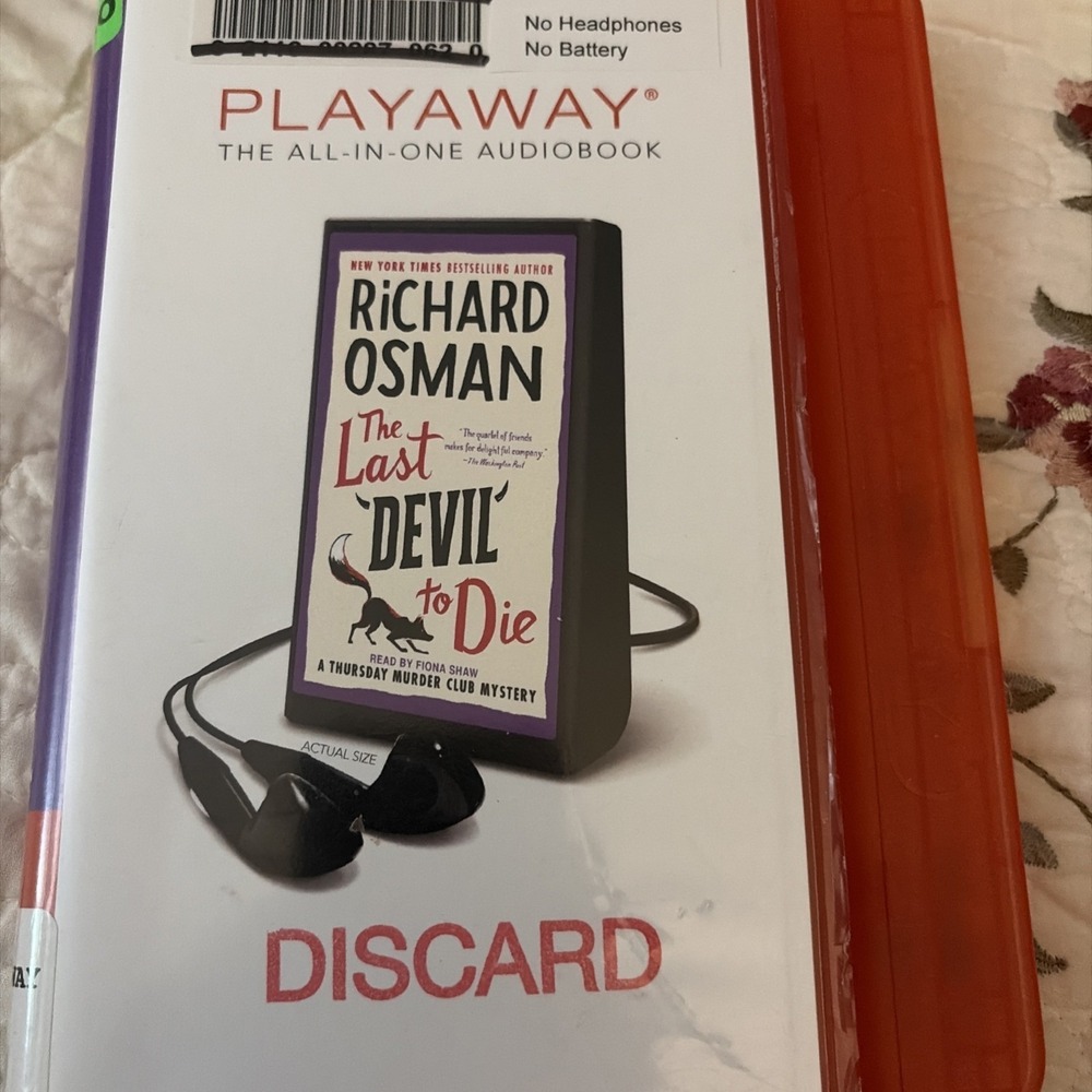 Playaway Audiobook Audio Book Ex Library - The Last Devil To Die By R Osman